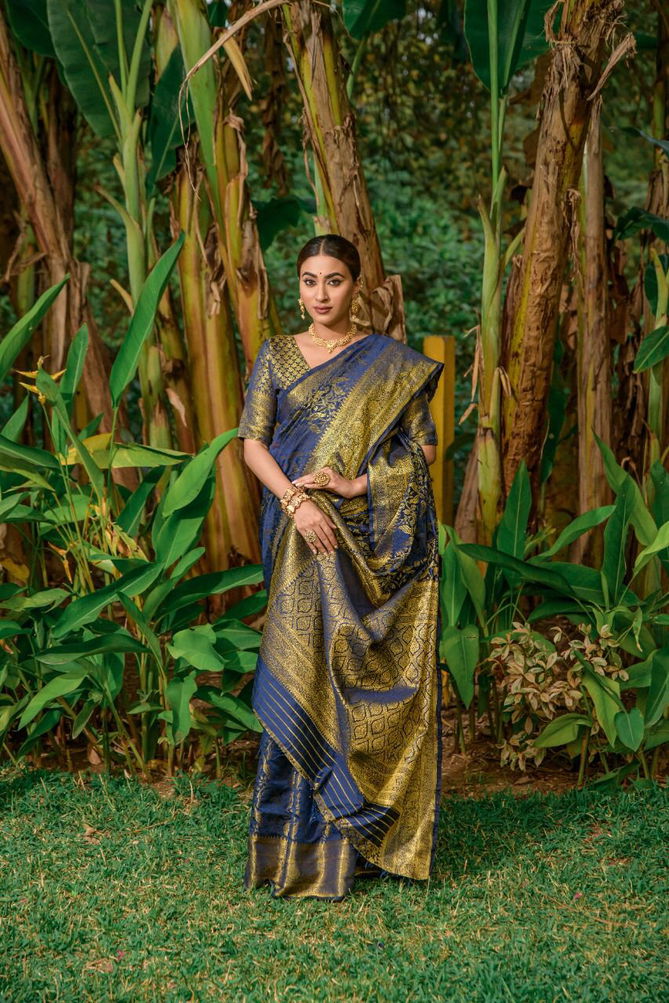 Mandakini Silk 3 Lichi Silk Designer Sarees Catalog